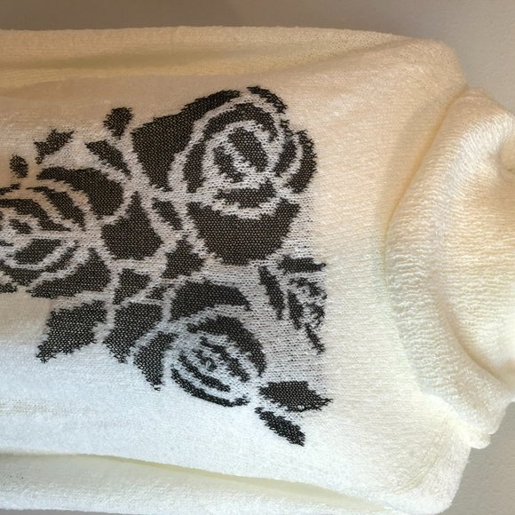 SALE!!!!!! NWT Cowl Neck Sweater with Flower Detail - Picture 2 of 7